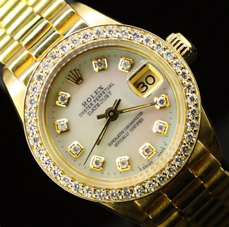 ladies 18k and ss rolex datejust|18k gold rolex with diamonds.